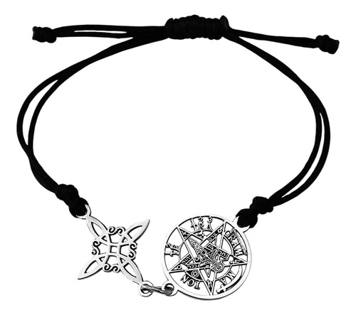Pulsera Hilo Nudo De Brujas Con Tetragrámaton Plata 925 | Meses sin interés