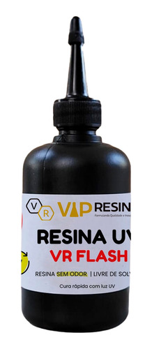 Resina De Cura Uv Para Artesanato Vr Flash Vip Resinas 100g