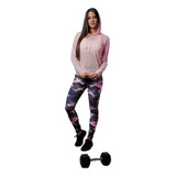 Leggins Deportivo Bjx Fitwear Negro Rosa Licra Colombiana 