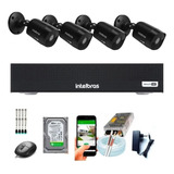 Kit Cftv 6 Câmeras Black Full Hd 1080p 2mp Dvr Intelbras 