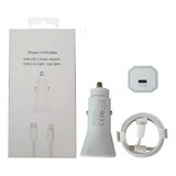 Cargador Auto 20w iPhone Original + Cable C A Lightning