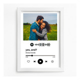 Quadro Spotify Personalizado Com Foto Presente Namorados