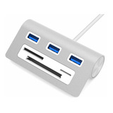 Sabrent Hub Usb 3.0 De Aluminio De 3 Puertos De Alta Calidad