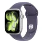 Apple Watch Series 11 GPS • Caja de aluminio color plata de 42 mm • Correa deportiva morado niebla – S\u002FM - Distribuidor Autorizado | Envío gratis