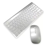 Kit Teclado E Mouse Sem Fio Kapbom Usb 2.4ghz Ka-685 Cor Do Mouse Prata Cor Do Teclado Branco