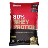 Whey Concentrado 80% Whey Protein - Growth Supplements Sabor Beijinho