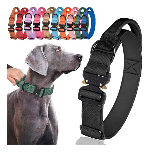 Collar Táctico Ajustable Reforzado Lanzamiento Asa Perro Xl