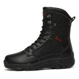 Botas Militares Hombre Ligeras Impermeables Space Cuero