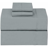 Sábanas Y Fundas - Ruvanti 4 Pcs Queen Size Grey Bed Sheets,