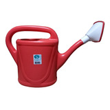 Regadera Plástica Con Flor Matri 5 L Para Riego Jardinería Color Coral