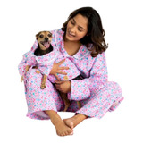 Roupa Pet Favoritepet Vestido Pijama Kit 3 Peças Fêmea G M