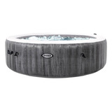 Spa Inflable Burbuja Terapia Redondo Madera 216 X 71 Cm