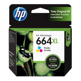 Cartucho De Tinta Hp 664xl Tricolor Original (f6v30al)