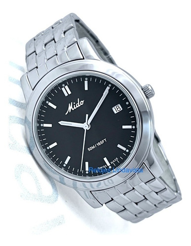 Reloj Mido Madison Acero Negro Cuarzo Sencillo