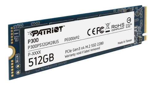 Disco Solido M.2 512gb Patriot P300 Nvme