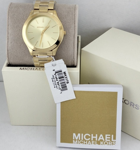 Reloj Michael Kors Runway Mk3197 Oro Rosa Para Mujer