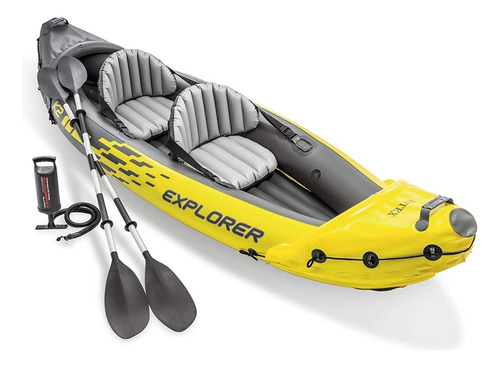 Kayak Inflable Intex Explorer K2 312x91x51cm Y Bomba