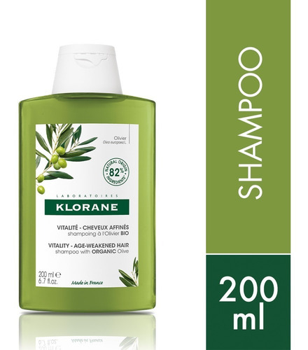Klorane Shampoo Olivo Para Pérdida De Densidad X 200 Ml