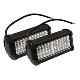 Par Faro Barra 48 Led Rectangular Bicolor Fija Estrobo