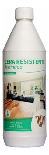 W&w Cera Líquida Resistente Piso De Madeira Acetinado 1l
