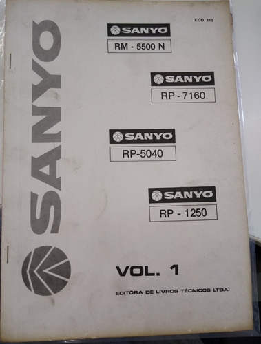 Livro Esquema Rádio Sanyo Antigo * Rm-5500n Rp-7160 Rp-1250