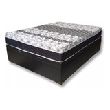 Cama Box Baú Viúva Especial + Colchão Castor Molas 120x203 Cor Corino Preto