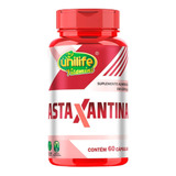 Astaxantina 400mg Unilife 60 Cápsulas Sabor Without Flavor