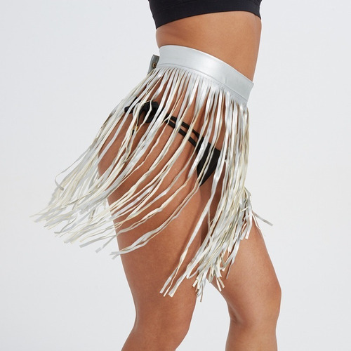 Franja Samba Lady Tassel Couro Cinto Longo Saia Hippie Boho