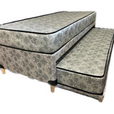 Sommier Colchon Y Divan Cama Carro Dual 1 1/2 Duo Bicama