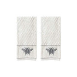 Juego De Toallas De Mano Skl Home Farmhouse Bee, Color Blanc