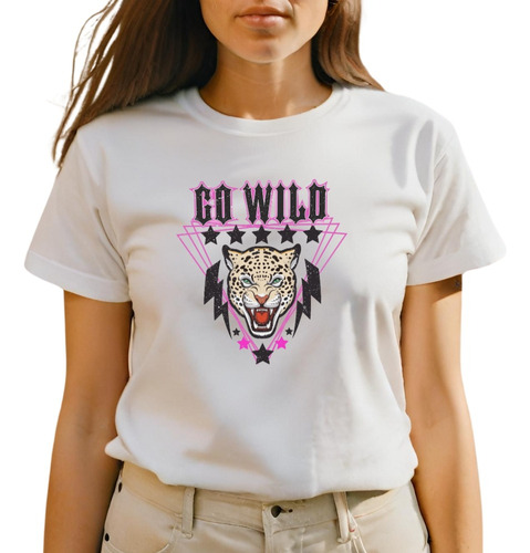 Camiseta Feminina T-shirt Leopard Onça Moda Blogueira Gugi