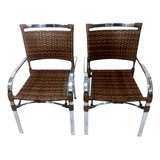 Kit 6 Cadeiras De Alumínio E Fibra Sintética. Sol E Chuva