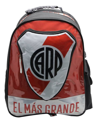 Mochila River Plate Espalda El Mas Grande 16 Pulgadas Color Rojo Diseño De La Tela Liso