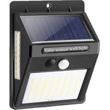 Lampara Solar 100 Led Exterior Sensor Movimiento Impermeable Color Negro