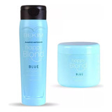 Matizador Shampoo + Mascara Azul Happy Blond X 250 Ml Bekim
