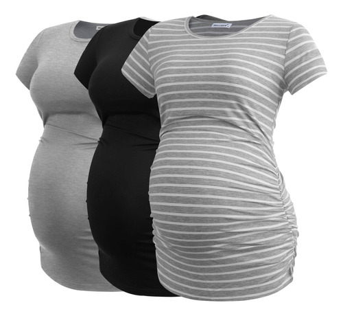 Smallshow - Camisa De Maternidad Con Fruncido Lateral, Tnic