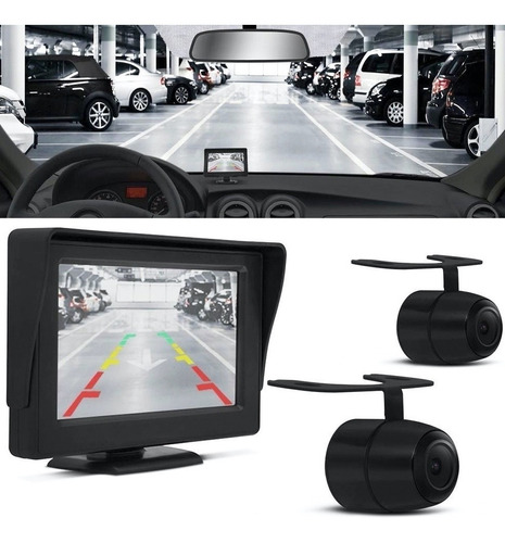 Tela Monitor Para Carro 4.3 Vídeo Lcd Para Câmera De Ré Dvd