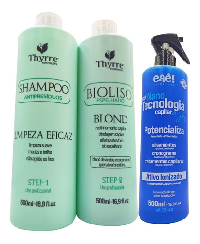 Kit Progressiva Cosmetics Bioliso 500 + Nanotecnologia Azul