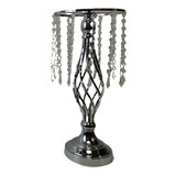 I Candelero Elegante Centro De Mesa Candelabro Plata Grande