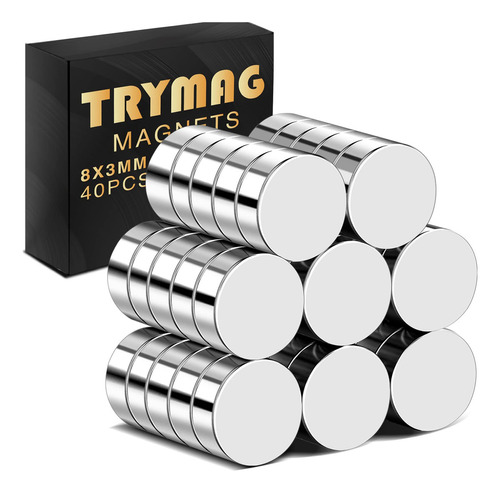 Trymag 40 Imanes Para Refrigerador, Pequenos Imanes Redondo