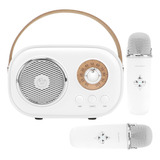 Mini Máquina Karaoke Niños Altavoz Bluetooth 2 Micrófonos Ew