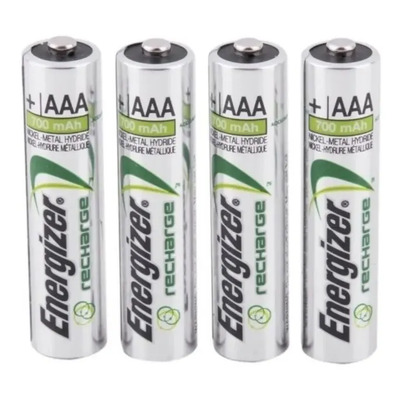 Energizer - Pilas Recargables - AAA - Cilíndrica Pack 4 Unidades - 1.2V 800 mAh - Para controles y juguetes | Envío gratis