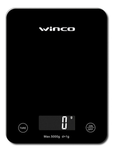 Balanza De Cocina Winco W-7501 Negra Hasta 5kg Precisa New