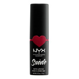 Labial Nyx Suede Matte Lipstick ( Tonos) Color Spicy