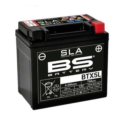 Batería Btx5l Ytx5l Bs Sla Honda Cg 150 New Titan Cg 125 Rpm