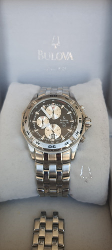 Relógio Bulova Marine Star Masculino Prateado Na Caixa