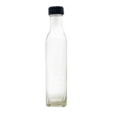 Botella Vidrio Aceite Licor Con Tapa A Rosca 250 Cc X12