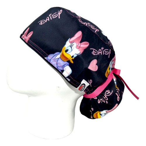 Gorro Quirúrgico Mujer + Lanyard Pata Daisy Negro 