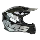 Capacete Ims Esportivo Off Road Motocross Trilha Ventilado Cor Preto-cinza Tamanho Do Capacete 56