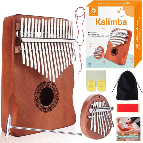 Kalimba Thumb Piano  Finger Instrument Bundle, 17 Tecla...